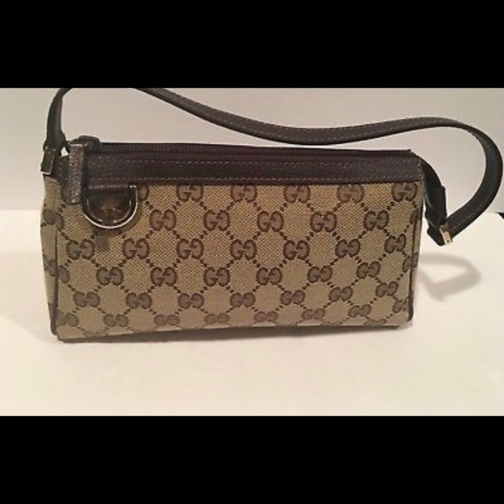 GUCCI D RING GUCCISSIMA CANVAS 
100% Auth